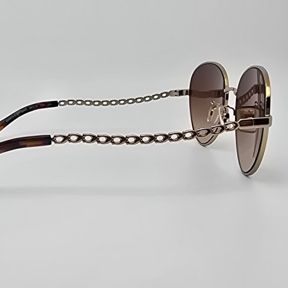 Coach HC7114 L1148 900574 Light Gold Frame Brown Gradient Lens Sunglasses w Case main image 9